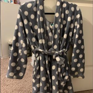 Kid’s Joe Boxer Polka Dot Soft Hooded Bath Robe